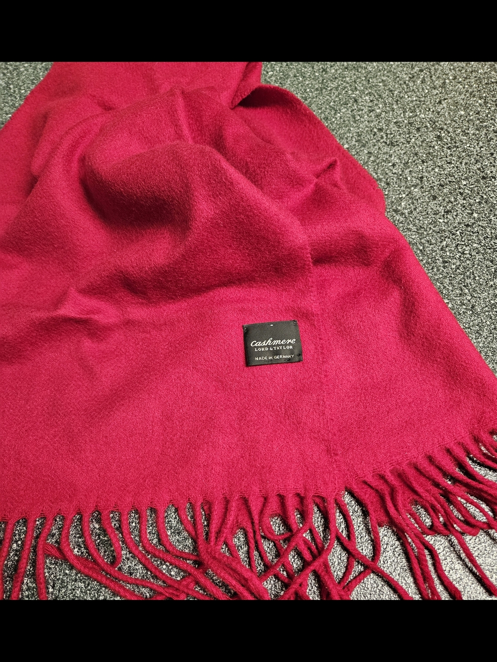 Cashmere Red Scarf - Picture 2 of 3